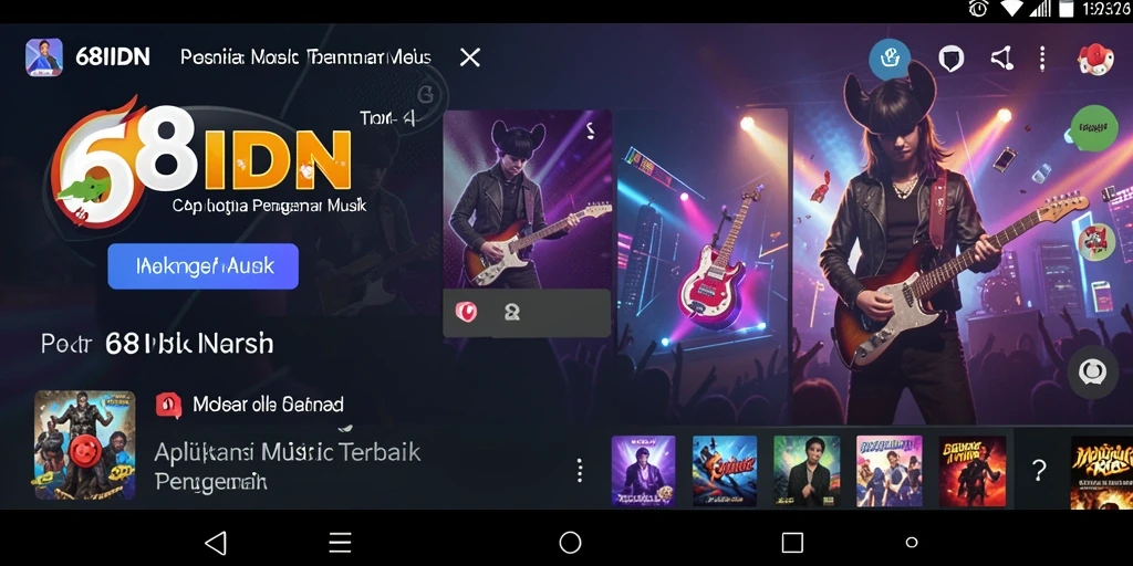 Screenshot gameplay 68IDN menampilkan antarmuka musik yang menarik.