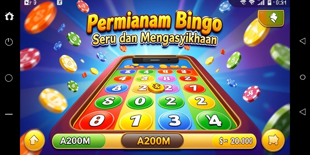 Tampilan gameplay Bingo yang mendebarkan dari A200M.