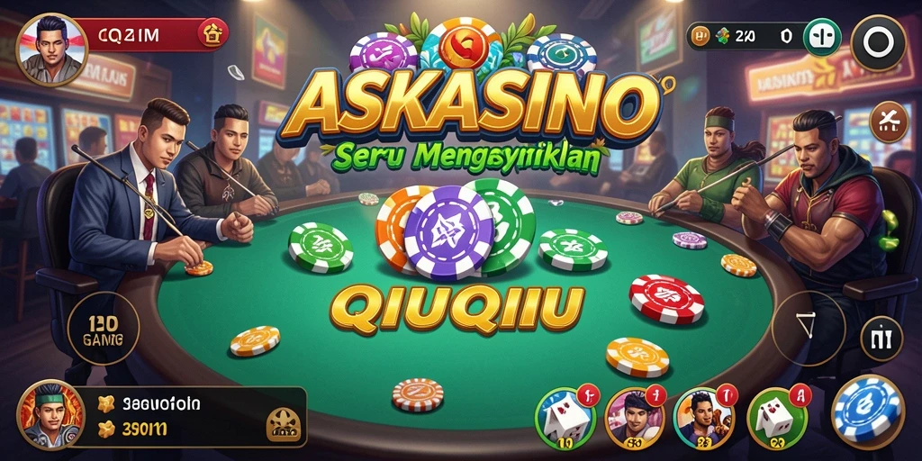 Tampilan menarik gameplay QiuQiu dalam ASKASINO.