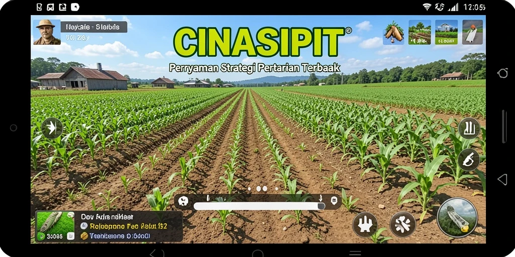 Tangkapan layar utama CINASIPIT menampilkan aktivitas pertanian yang dinamis.
