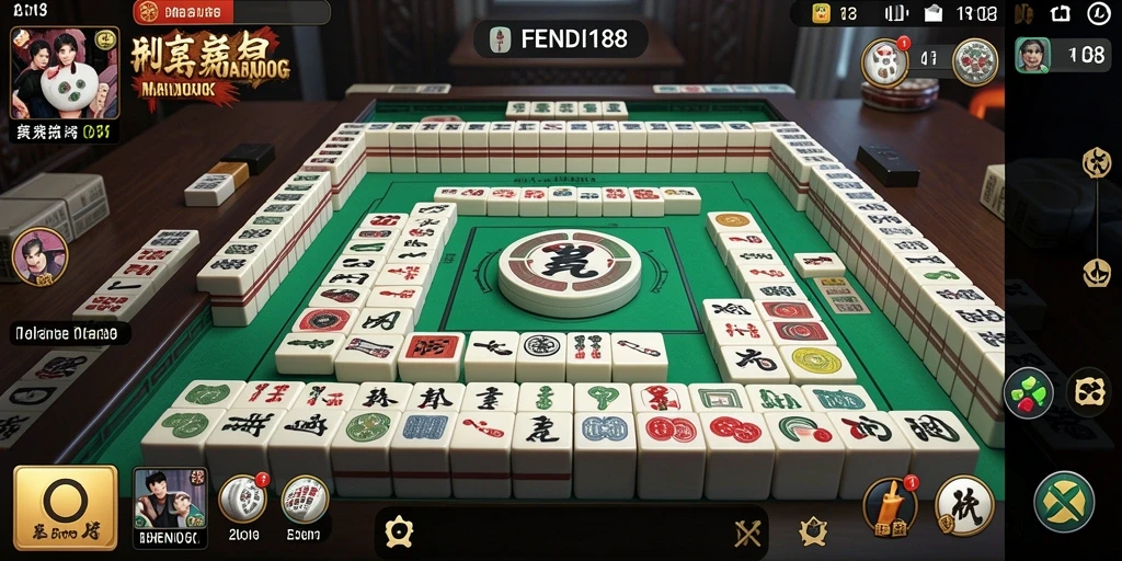 Tampilan screenshot gameplay Mahjong FENDI188 yang menarik.