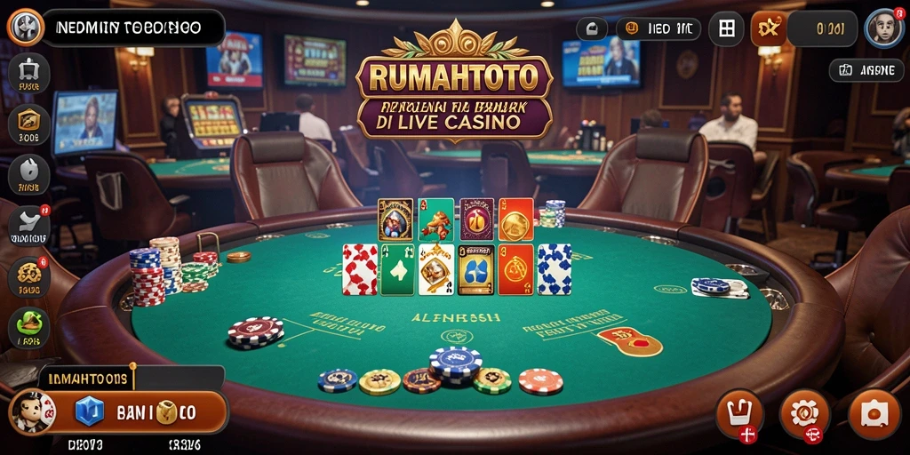 Gameplay Live Casino RUMAHTOTO yang mendebarkan dan interaktif.