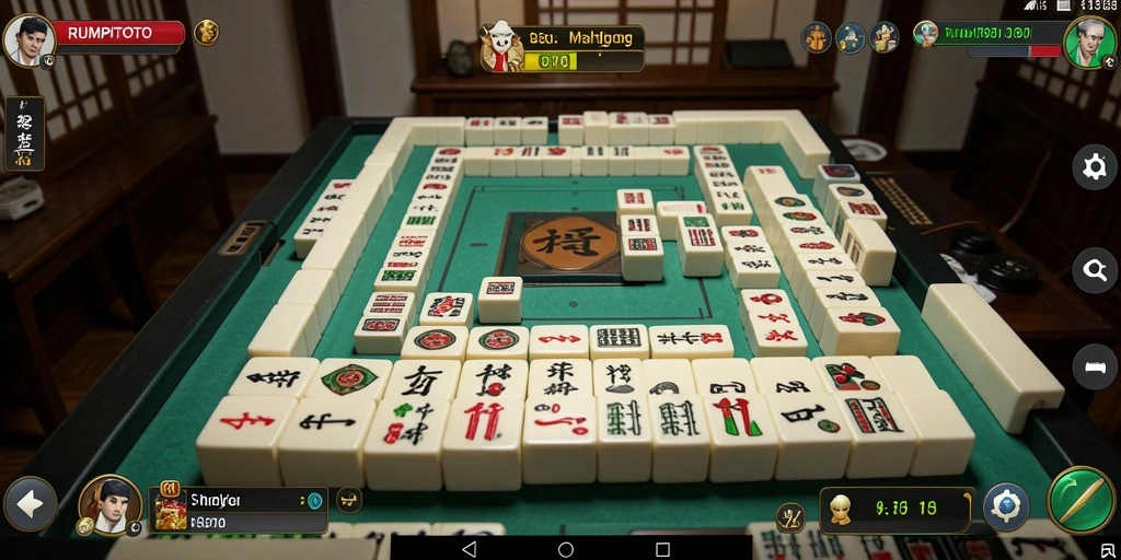 Tampilan gameplay seru RUMPITOTO saat bermain Mahjong.