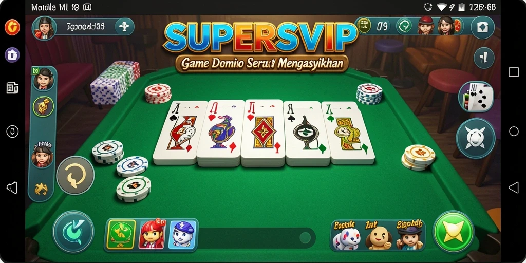 Screenshot gameplay <strong>SUPERSVIP</strong> yang menunjukkan keseruan bermain domino.