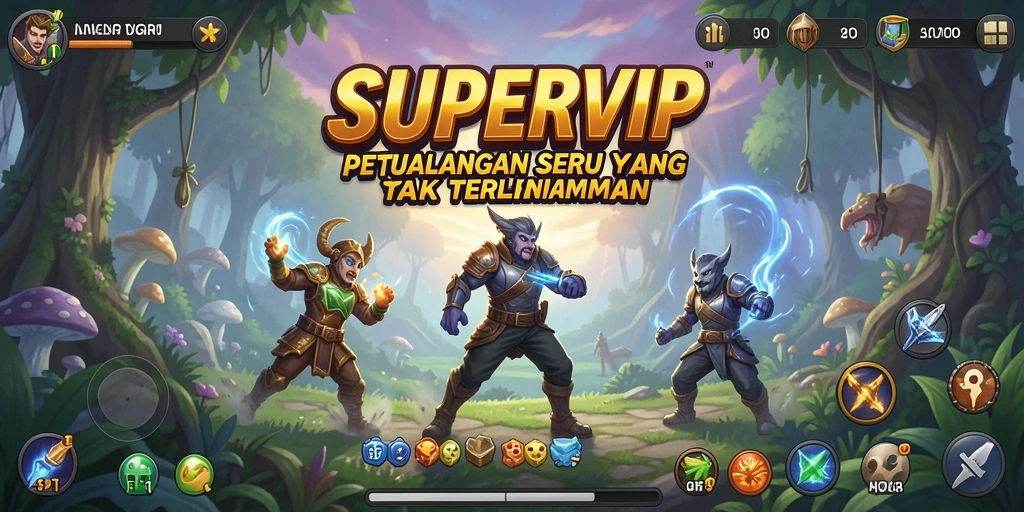 Gameplay SUPERVIP yang menarik dan mendebarkan saat berpetualang.