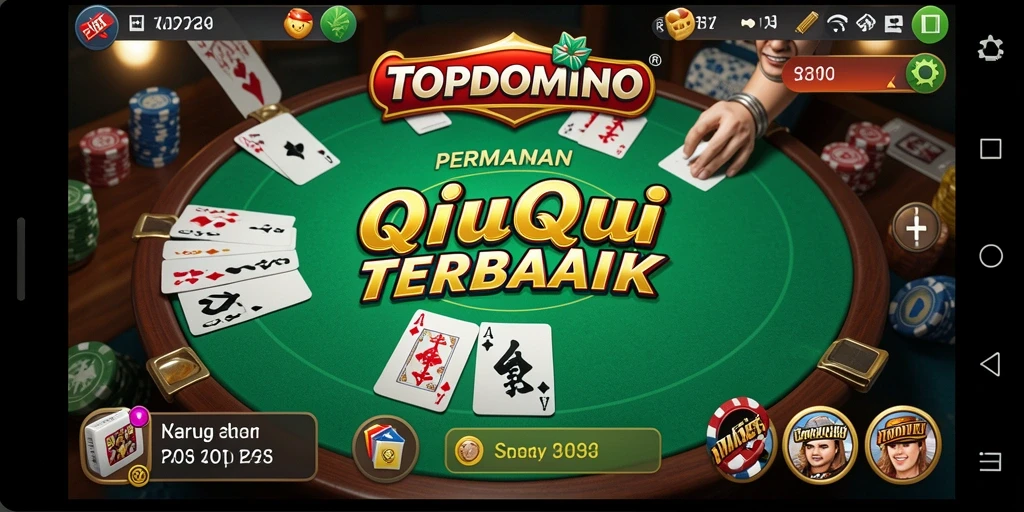 Tampilan gameplay seru dari aplikasi TOPDOMINO yang menarik.