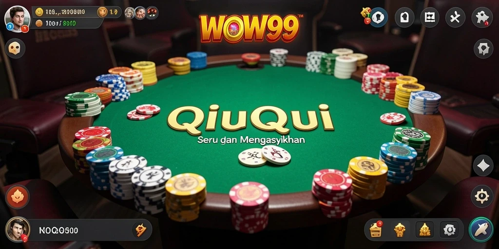 Screenshot WOW99 menampilkan gameplay seru QiuQiu.